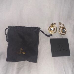 Julie Vos Gold and Silver Hoop Earrings